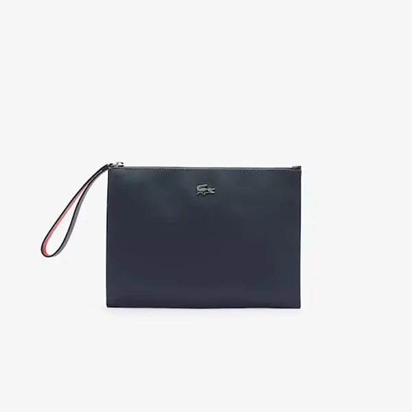 Túi Cầm Tay Lacoste Women's Anna Coated Piqué Canvas Zip Clutch