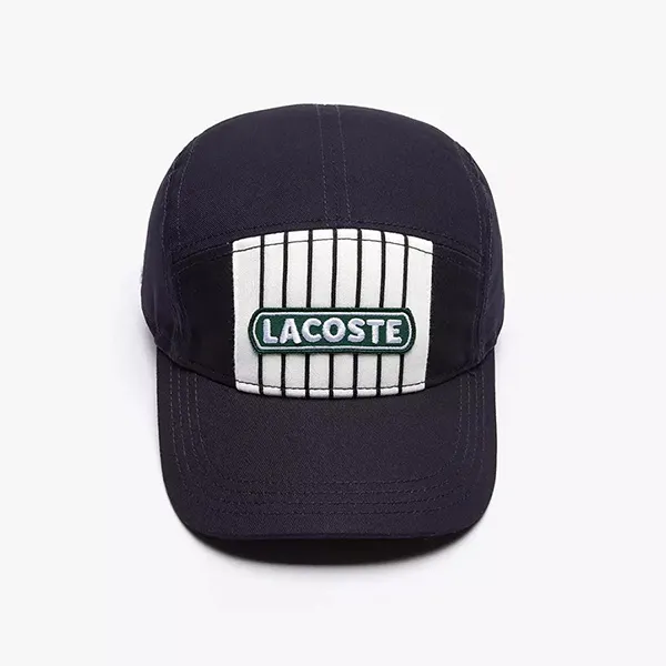 Mũ Lacoste Striped Cotton Màu Xanh Navy