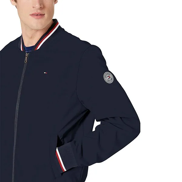 Áo Tommy Hilfiger Men's Lightweight Varsity Rib Knit Bomber Jacket Màu Xanh Navy Size M - Thời trang - Vua Hàng Hiệu