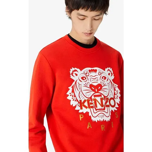 Áo Nỉ Kenzo Sweatshirt Tigre Homme De Coloris Rouge Màu Cam Size XS - Thời trang - Vua Hàng Hiệu