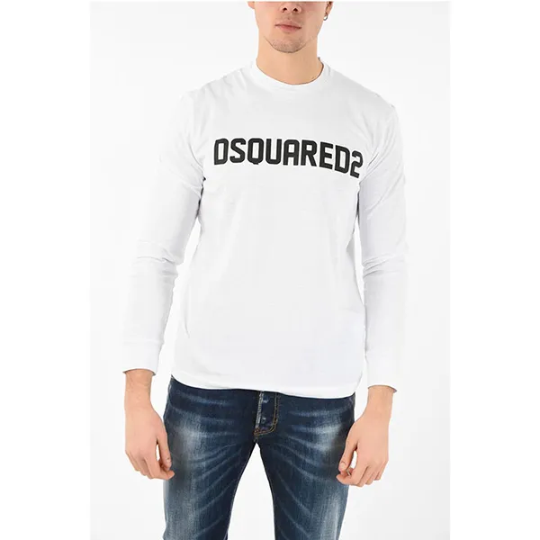Áo Thun Dài Tay Dsquared2 Printed Surf Fit T-Shirt White Size XS - Thời trang - Vua Hàng Hiệu