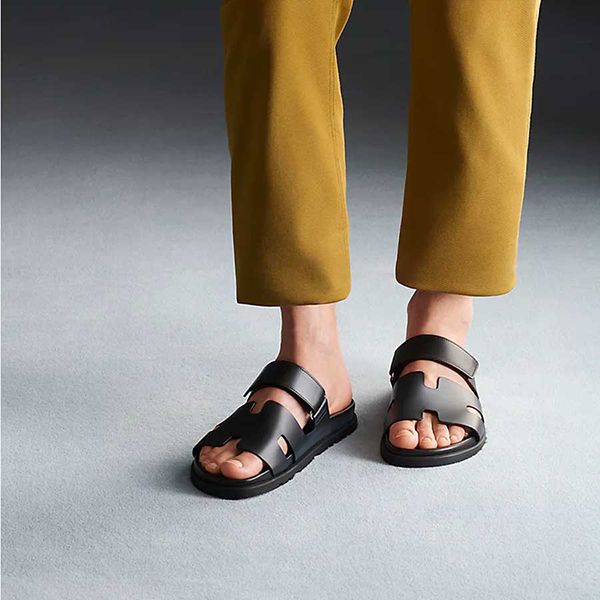 Dép Sandals Hermès Chypre Sandal Màu Đen Size 39 - 2