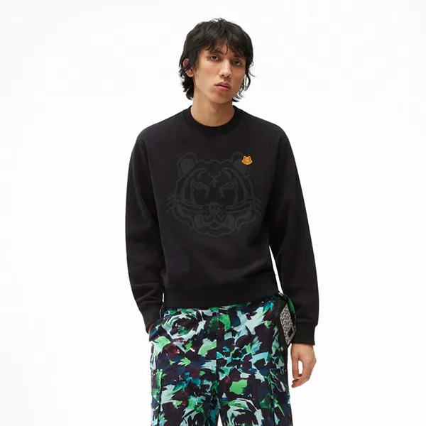 Áo Nỉ Kenzo K-Tiger Sweatshirt Màu Đen Size L - Thời trang - Vua Hàng Hiệu