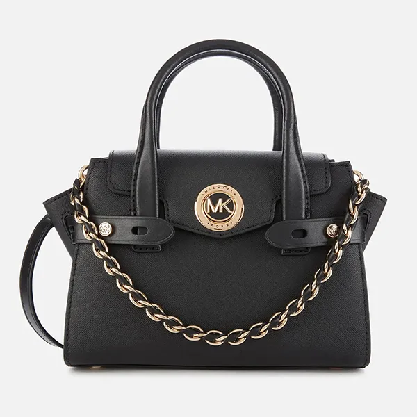 Túi Xách Michael Kors MK Women's Carmen XS Flap Messenger Bag Black Màu Đen