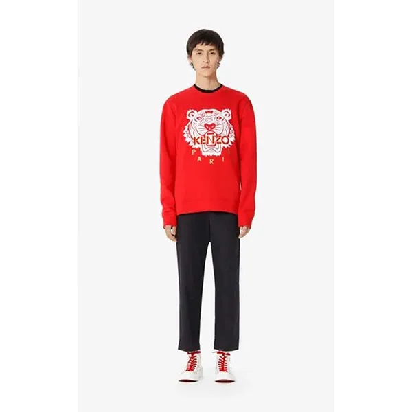 Áo Nỉ Kenzo Sweatshirt Tigre Homme De Coloris Rouge Màu Cam Size XS - Thời trang - Vua Hàng Hiệu