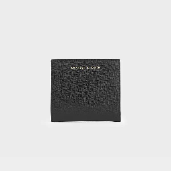 Ví Nữ Charles & Keith CNK Square Small Wallet Black CK6-10680512 Màu Đen
