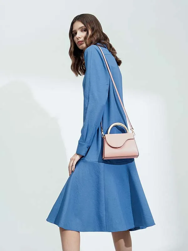 Túi Xách Nữ Charles & Keith CNK Angular Flap Bag CK2-50270491 Pink Màu Hồng