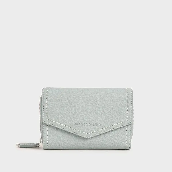 Ví Nữ Charles & Keith CNK Envelope Short Wallet Light Blue CK6-10770477-3 Màu Xanh Sáng