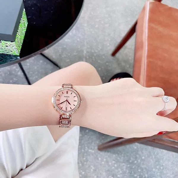 Đồng Hồ Fossil Karli Three-Hand Rose Gold-Tone BQ3181 Màu Vàng Hồng - Đồng hồ - Vua Hàng Hiệu