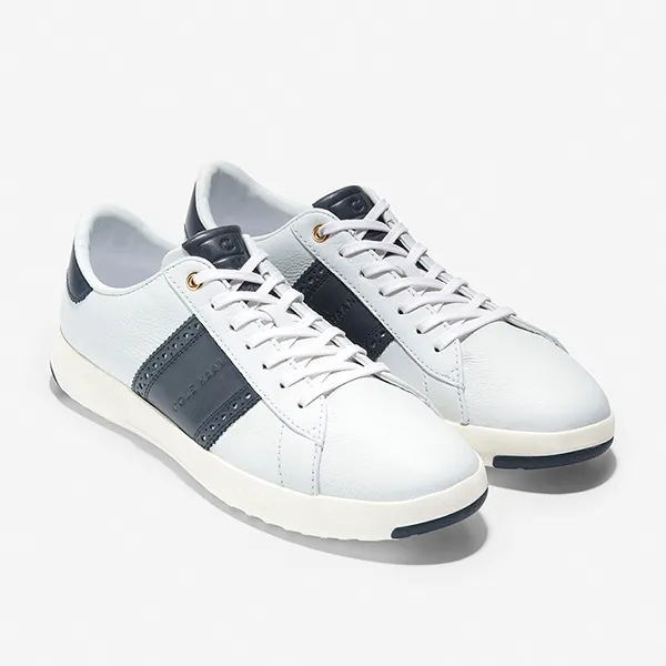 Giày Cole Haan Grandpro Tennis Sneaker Màu Trắng Xanh Navy Size 41.5 - Giày - Vua Hàng Hiệu
