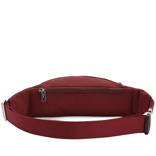 Túi Lacoste Men's L.12.12 Signature Leather Zip Fanny Pack Red Màu Đỏ Đô - Túi xách - Vua Hàng Hiệu