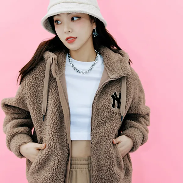 Áo Khoác Nỉ MLB Basic Hooded Dumble Fleece Jumper New York Yankees 3AJPF0516-50BGD Màu Nâu Size XS - Thời trang - Vua Hàng Hiệu