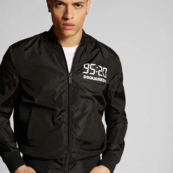 Áo Khoác DSquared2 Active Bomber Màu Đen Size 48
