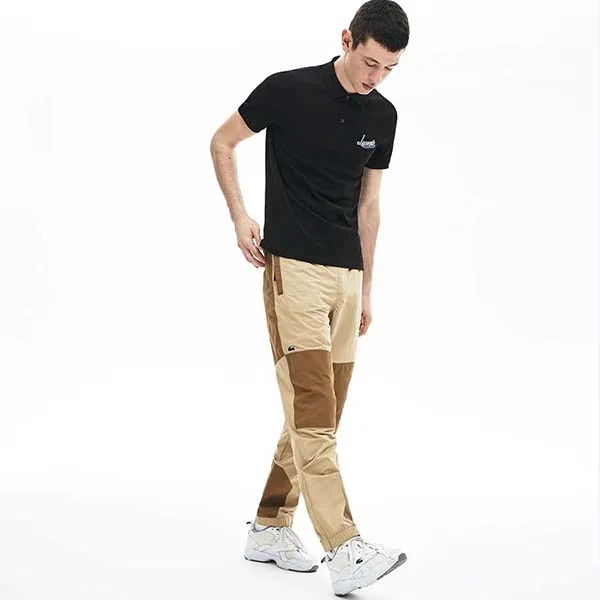 Áo Polo Lacoste Signature Cotton Polo Slim Fit Màu Đen Size S