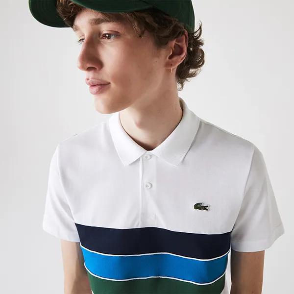 Áo Polo Lacoste Sport Tricolor Paneled Màu Trắng Size XS - Thời trang - Vua Hàng Hiệu