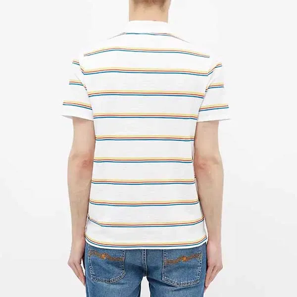 Áo Polo Lacoste Stripe Polo Slim Fit Màu Trắng