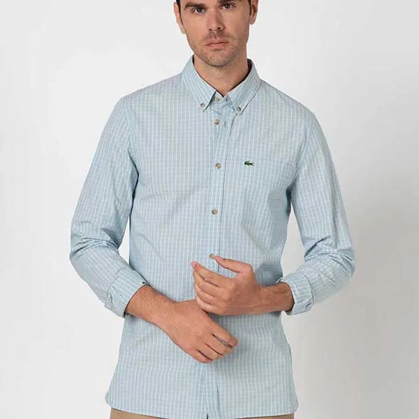 Áo Sơ Mi Lacoste Checkered Shirt CH4886-79A Màu Xanh Size 39 - Thời trang - Vua Hàng Hiệu