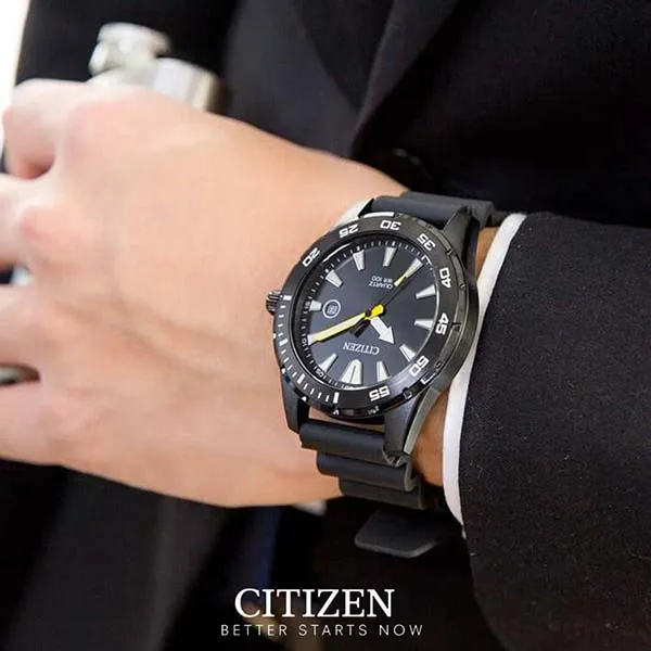 Đồng Hồ Nam Citizen BI1045-13E Dây Cao Su Lịch Ngày 42mm