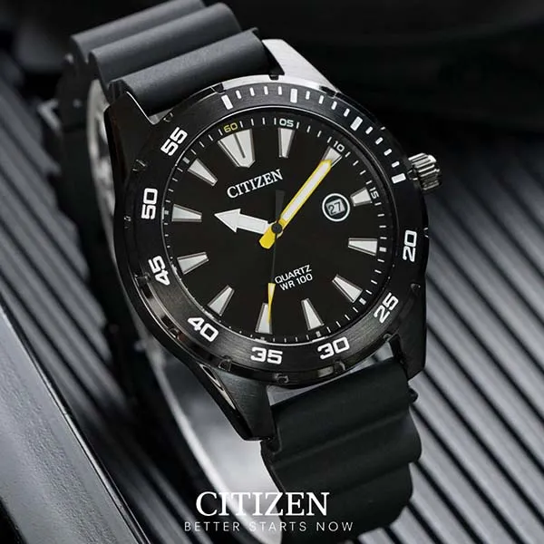 Đồng Hồ Nam Citizen BI1045-13E Dây Cao Su Lịch Ngày 42mm