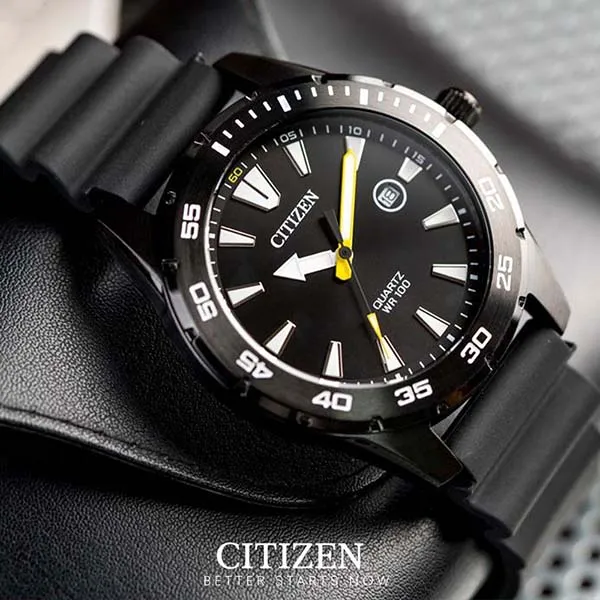 Đồng Hồ Nam Citizen BI1045-13E Dây Cao Su Lịch Ngày 42mm