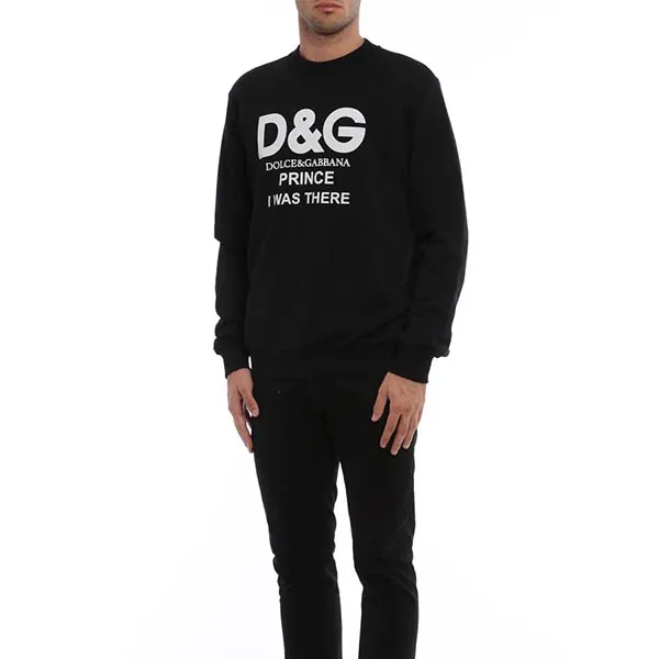 Áo Nỉ Nam Dolce & Gabbana D&G Cotton Sweatshirt With Maxi Print Size 46