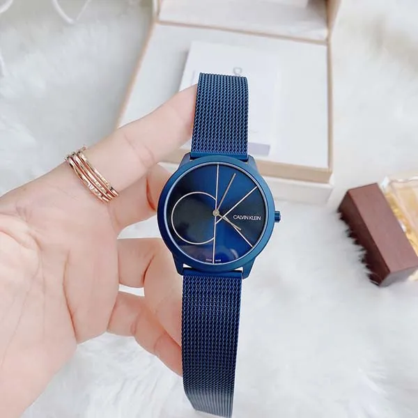 Đồng Hồ Nữ Calvin Klein CK Minimal Quartz Blue Dial Ladies Watch K3M52T5N Màu Xanh Blue - Đồng hồ - Vua Hàng Hiệu