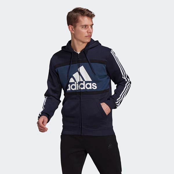 Áo Khoác Adidas Essentials Colorblock Logo Hoodie GP4311 Màu Xanh Đen Size S - 3