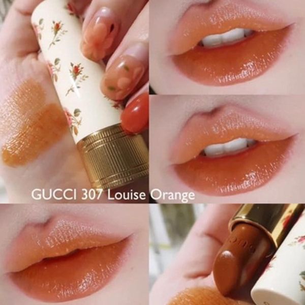 Son Gucci Rouge À Lèvres Voile Sheer Lipstick 307 Luoise Orange Màu Cam Cháy - 2