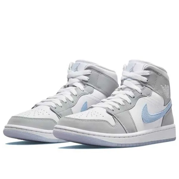 Giày Thể Thao Nike Wmns Air Jordan 1 Mid Grey Blue BQ6472-105 Màu Xám Trắng Size 40 - Giày - Vua Hàng Hiệu