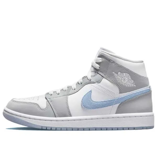 Giày Thể Thao Nike Wmns Air Jordan 1 Mid Grey Blue BQ6472-105 Màu Xám Trắng Size 40 - Giày - Vua Hàng Hiệu