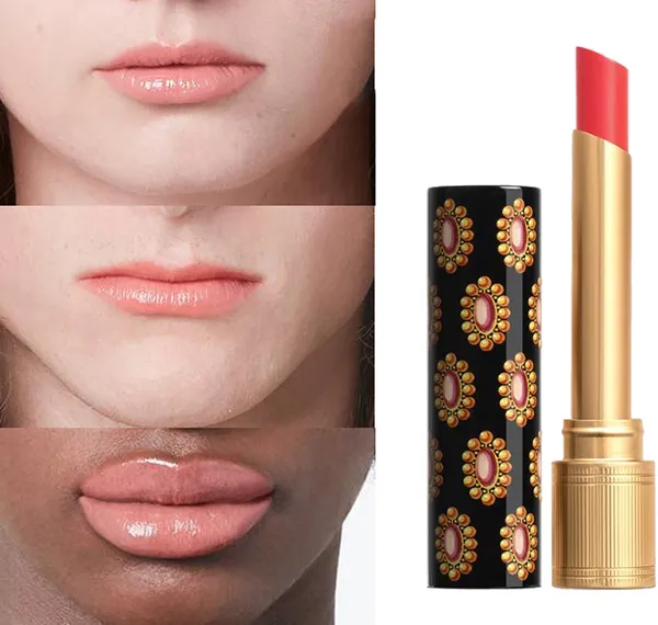 Son Gucci 411 Emmy Petal Rouge De Beauté Brillant Màu Hồng Baby - Son Môi - Vua Hàng Hiệu