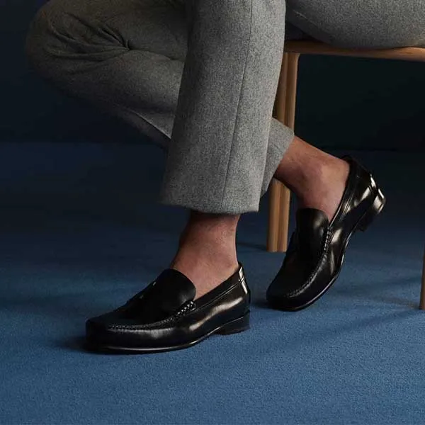 Giày Lười Hermès Kennedy Loafer Noir Màu Đen Size 39.5