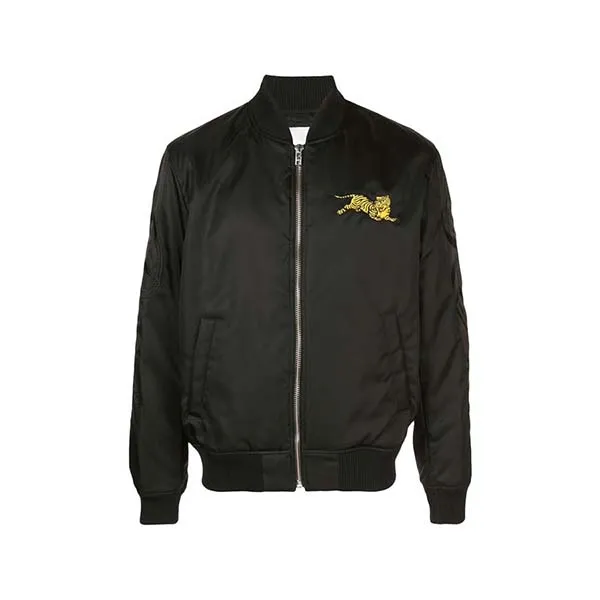 Áo Khoác Kenzo Men's Black Embroidered Bomber Jacket Size M