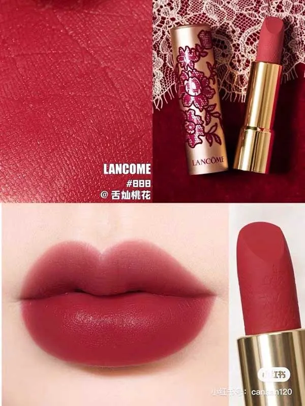 Son Lancôme L’absolu Rouge Intimatte Valentine’s Day 2021 Limited Edition 888 Kind Of Sexy Màu Đỏ Bordeaux - Son Môi - Vua Hàng Hiệu
