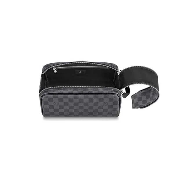 Túi Louis Vuitton LV Toilet Dopp Kit Damier Graphite Pouch - Túi xách - Vua Hàng Hiệu