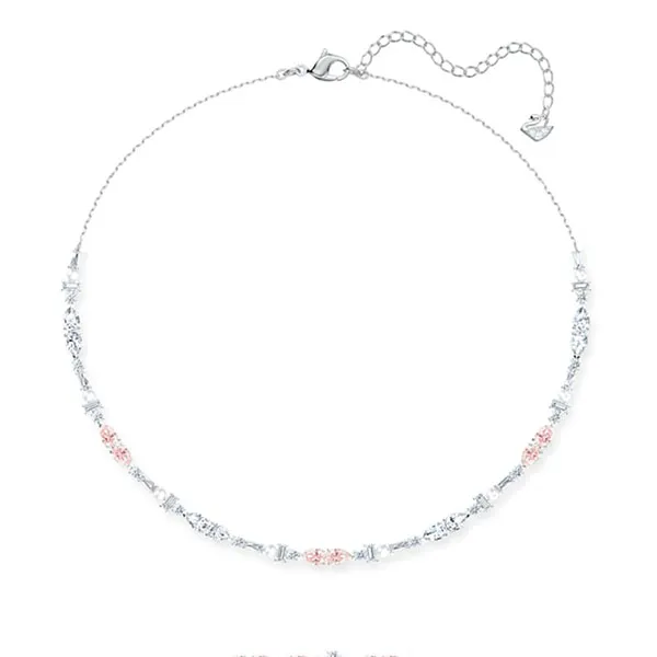 Dây Chuyền Swarovski Perfection Pink, Rhodium Plated