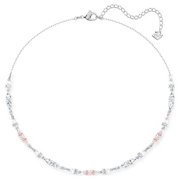 Dây Chuyền Swarovski Perfection Pink, Rhodium Plated