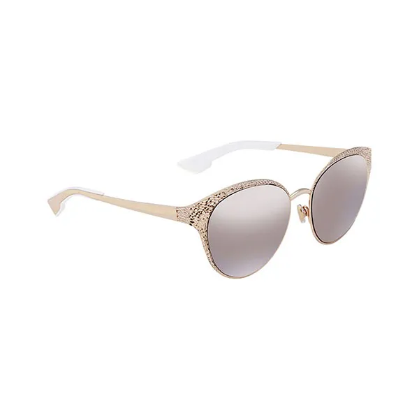 Kính Mát Dior Rose Gold Mirror Round Ladies Sunglasses DIORUNIQUE DDB/KY 52