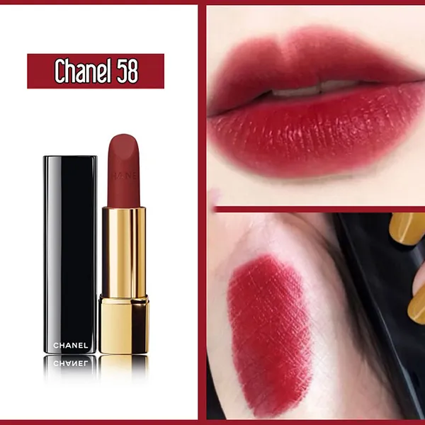 Son Chanel 58 Rouge Vie Màu Đỏ Mận - Son Môi - Vua Hàng Hiệu