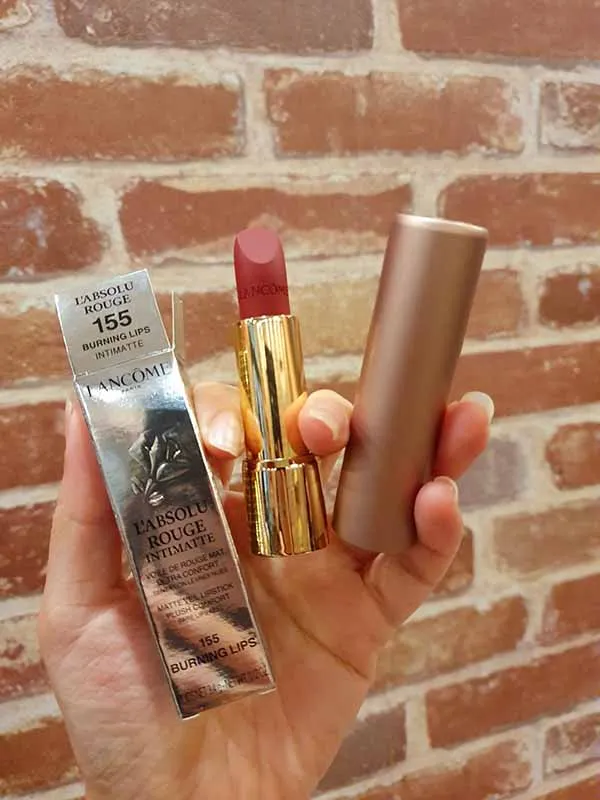Son Lancôme L'Absolu Rouge Intimatte 155 Burning Lips Màu Hồng Đất - Son Môi - Vua Hàng Hiệu