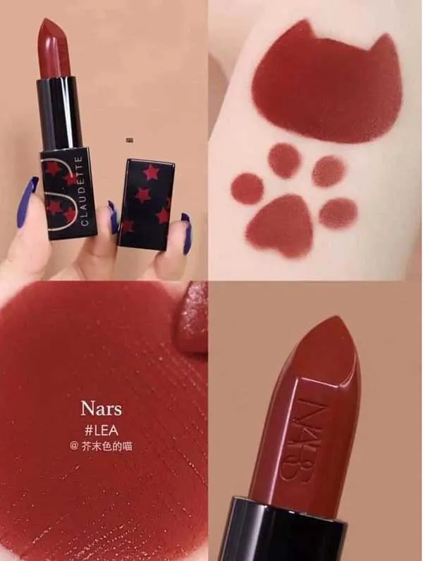Son Nars Claudette Limited Edition Audacious Lipstick Léa Màu Đỏ Nâu