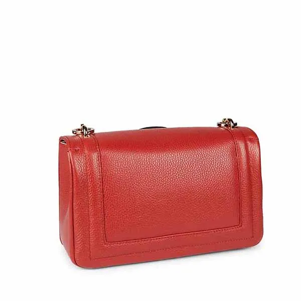 Túi Xách Valentino By Mario Valentino Alice Rock Pebbled-Leather Shoulder Bag Màu Đỏ - Túi xách - Vua Hàng Hiệu