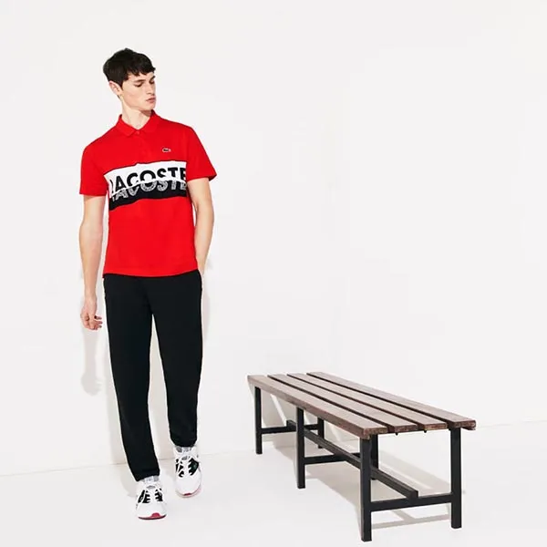 Áo Polo Lacoste Men's Sport Graphic Print Ultra-Light Cotton Polo Màu Đỏ - Thời trang - Vua Hàng Hiệu