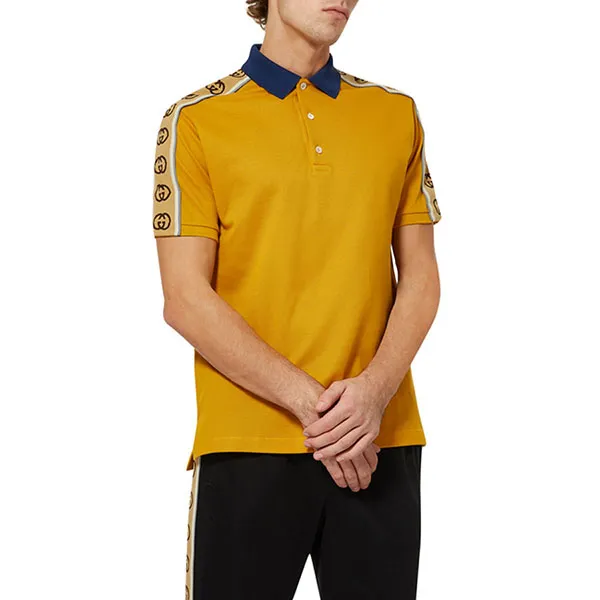Áo Polo Gucci Interlocking G Stripe Polo Shirt  Yellow Size S - 2