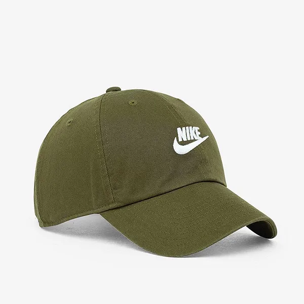 Mũ Nike Sportswear Heritage86 Futura Washed Hat Olive 913011 326 Màu Xanh Olive