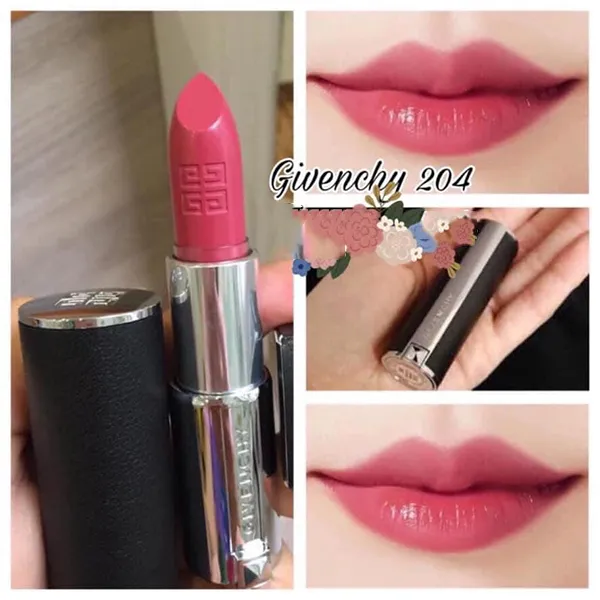Son Givenchy Le Rouge Màu 204 Rose Boudior Hồng Đỏ