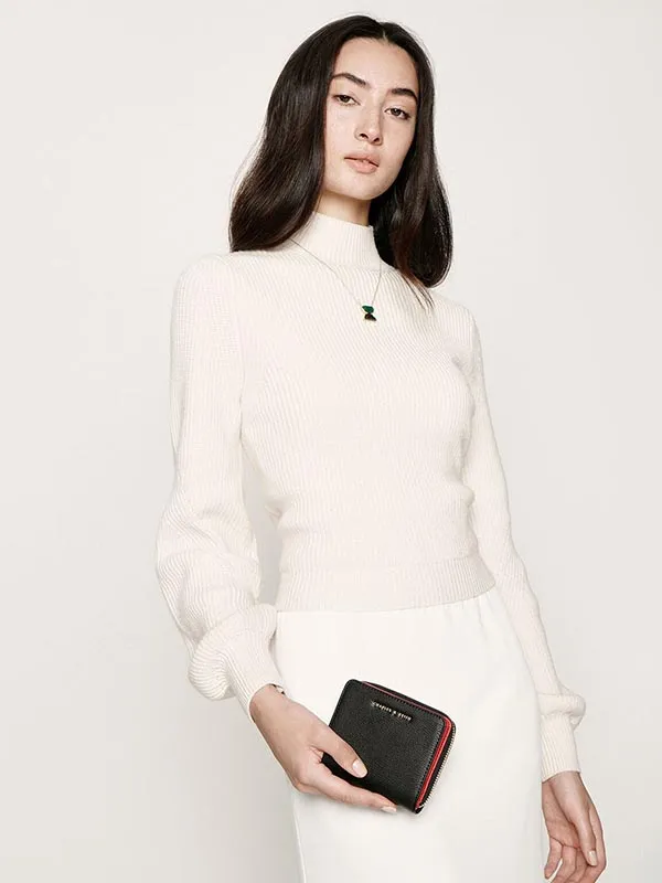 Ví Nữ Charles & Keith CNK Small Zip-Around Wallet - Black 10770420-6 Màu Đen