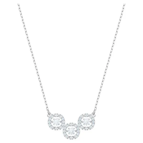 Dây Chuyền Swarovski Sparkling Dance Trilogy Necklace White, Rhodium Plated 5465275