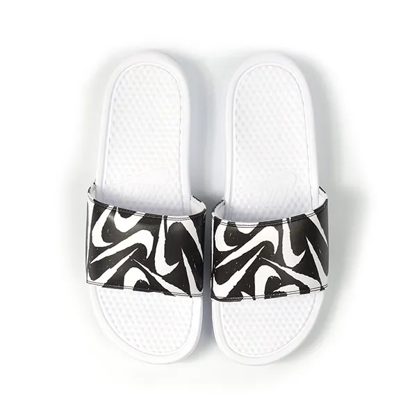 Dép Nike Benassi Print 631261 106 Màu Đen Trắng Size 42.5