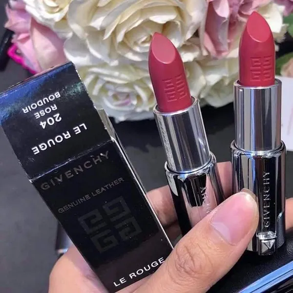 Son Givenchy Le Rouge Màu 204 Rose Boudior Hồng Đỏ
